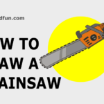 How to Draw a Chainsaw easy in 5 steps