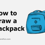 How to draw a cute simple backpack step by step